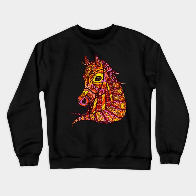 Psychedelic Horse. Crewneck Sweatshirt by Bododobird